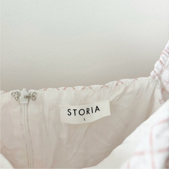 Storia | NWT Gingham Plaid Babydoll Dress Size Large - Picture 8 of 9